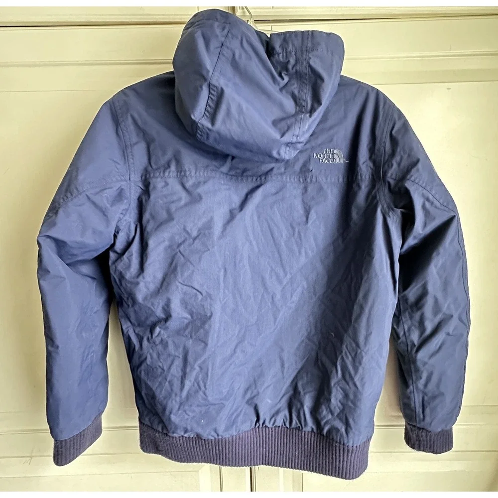 The‎ North Face Down Jacket Hooded Coat Kids 14-16 Girl or Boy Navy Blue 550 Dry